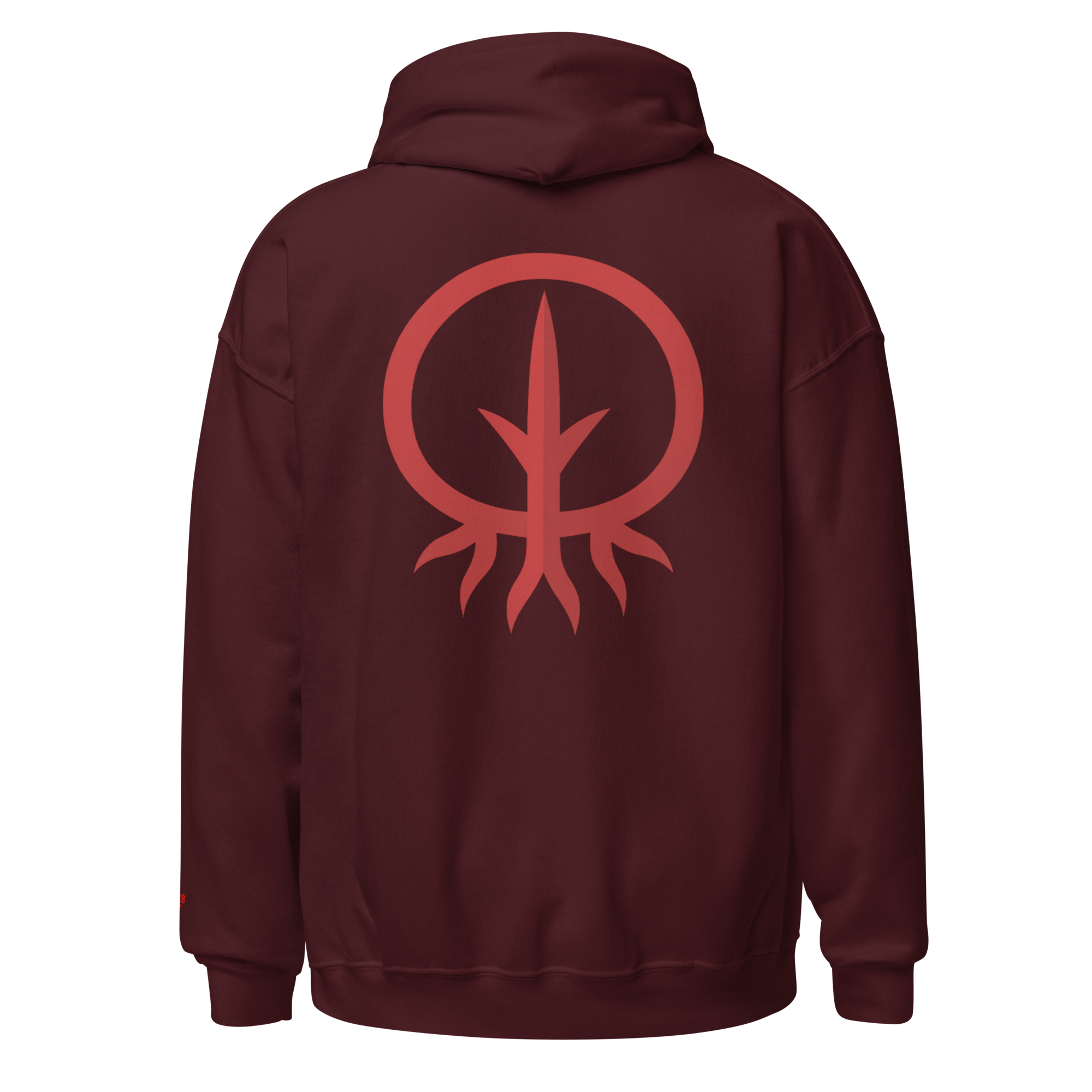 Rage Hoodie Maroon Back